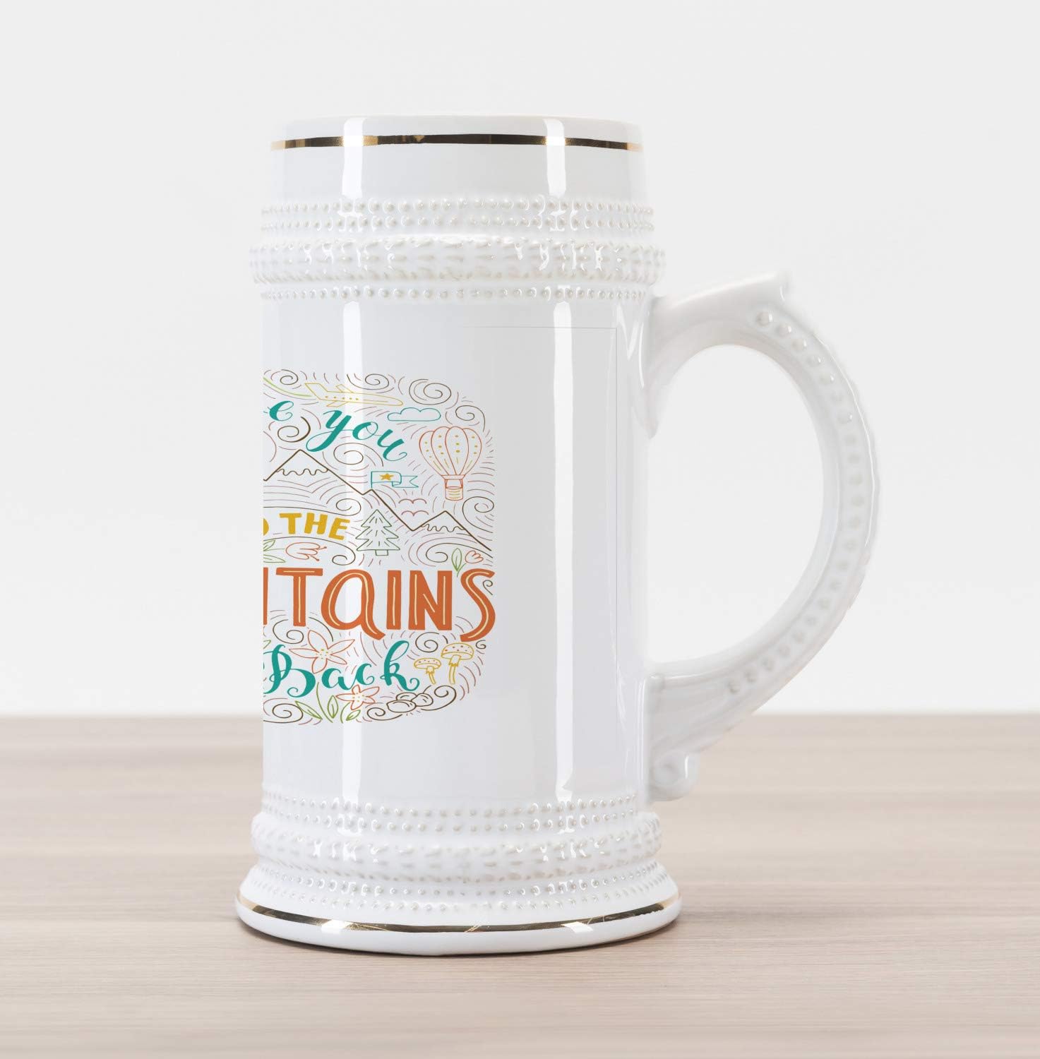 ambesonne saying beer stein 马克杯,i love you to the mountains